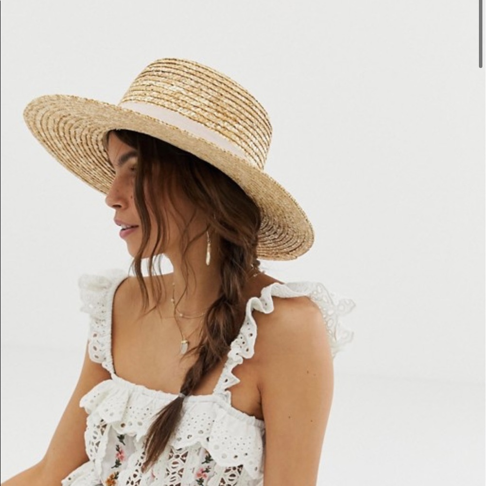 ASOS Women’s Natural Straw Boater Hat